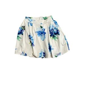 Floral Blue and White Women's Skirt
